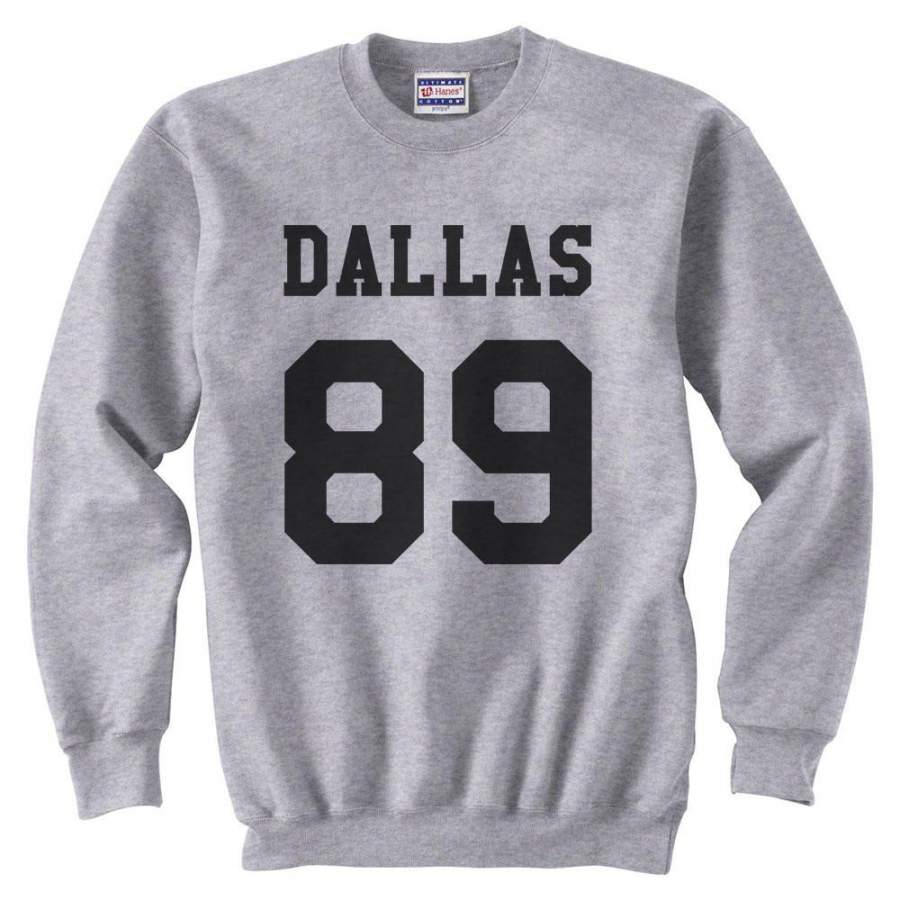 Dallas 89 Black Ink on front Cameron Alexander Dallas Crewneck Sweatshirt Adult