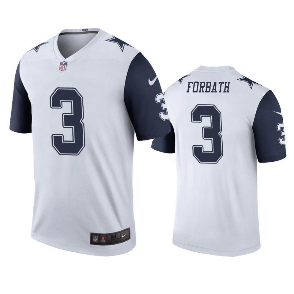 Dallas Cowboys Kai Forbath White Color Rush Legend 3D Jersey