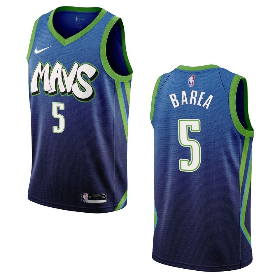 Dallas Mavericks 5 J. J. Barea City Edition Swingman Blue 3D Jersey