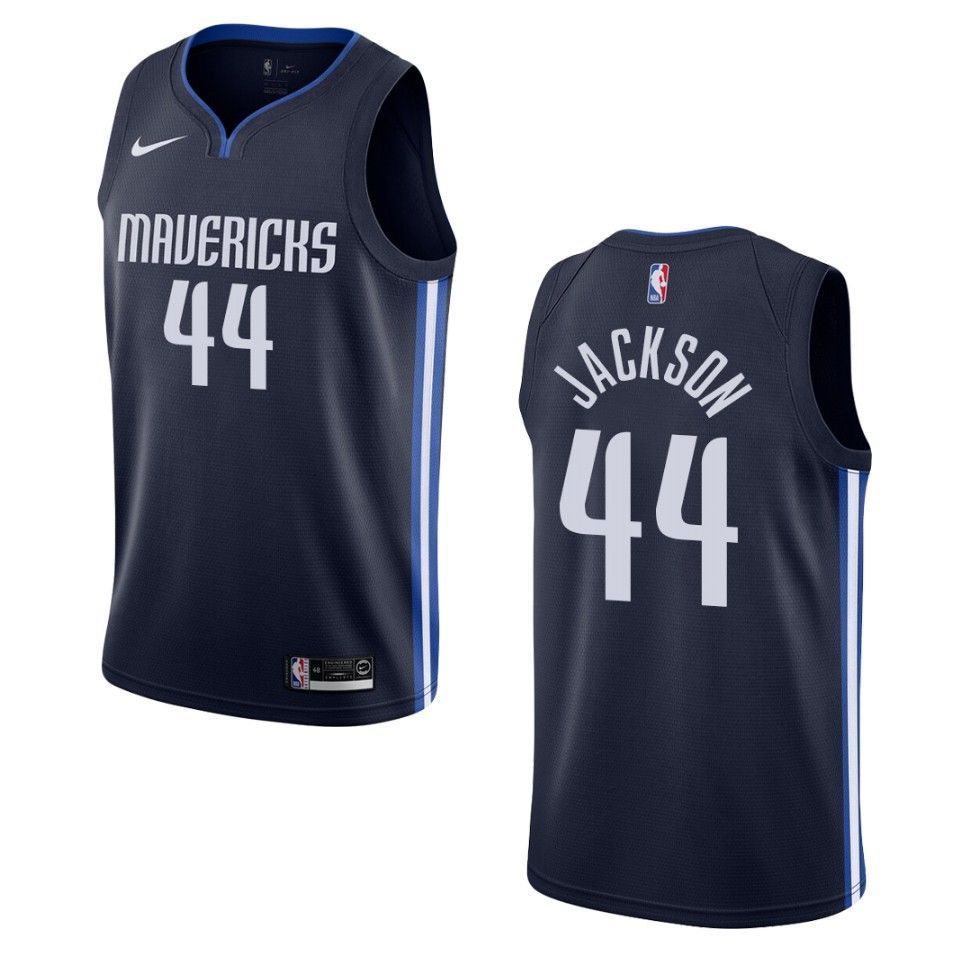 2021 20 Dallas Mavericks 44 Justin Jackson Statement Swingman Navy 3D Jersey