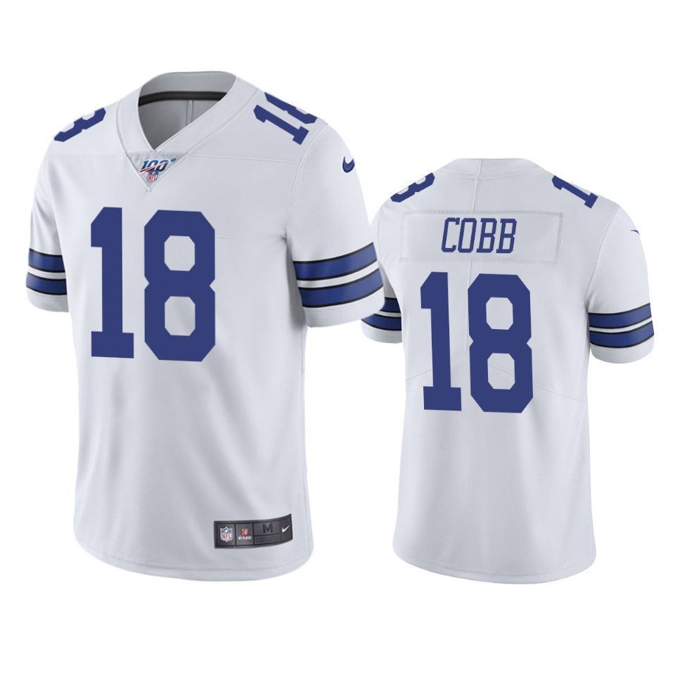 Dallas Cowboys Randall Cobb White 100Th Season Vapor Limited 3D Jersey