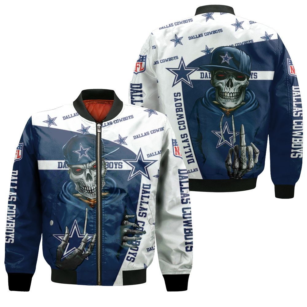 Dallas Cowboys Hip Hop Skull 3D T Shirt Hoodie Sweater Bomber Jacket