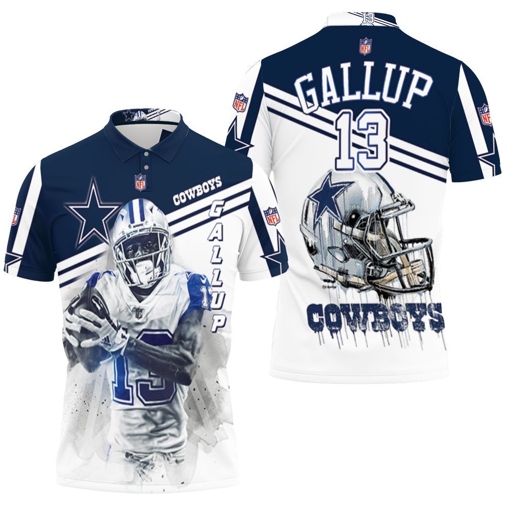 Dallas Cowboys Michael Gallup 13 3D Polo Shirt