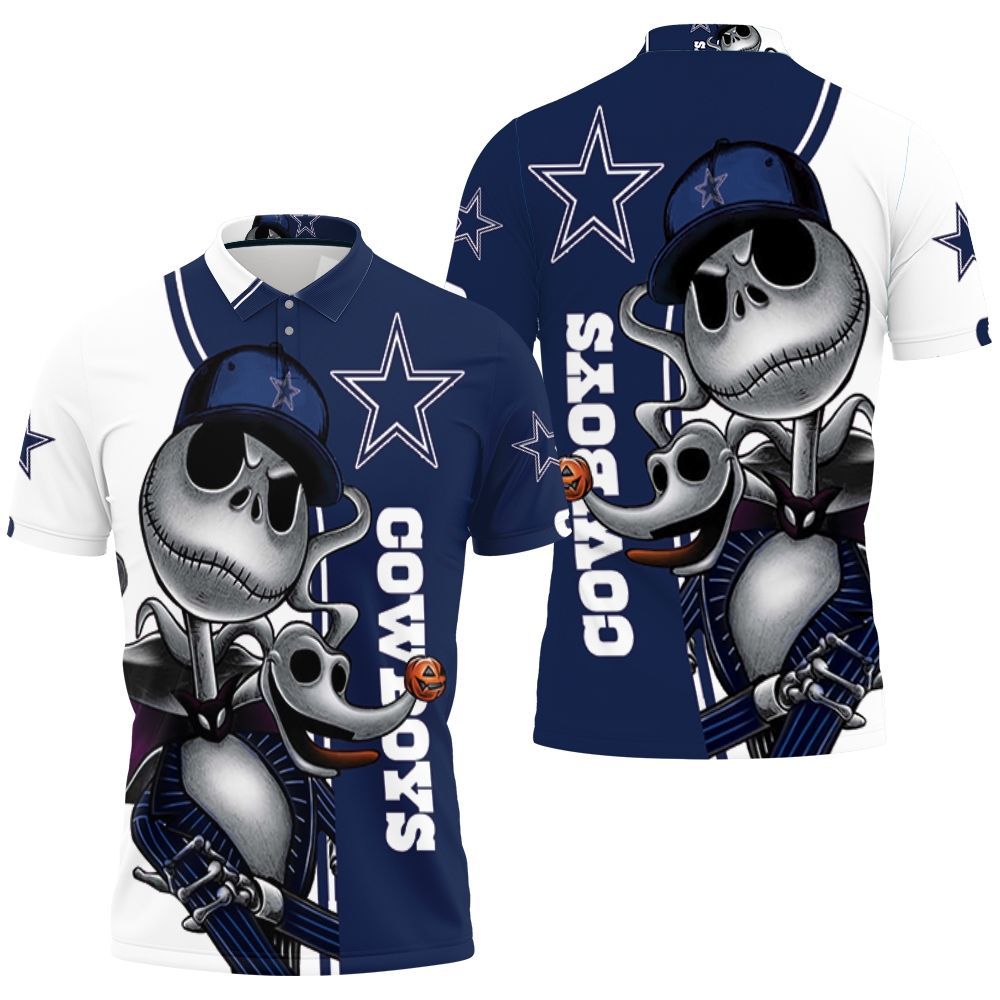 Dallas Cowboys Jack Skellington And Zero Polo Shirt