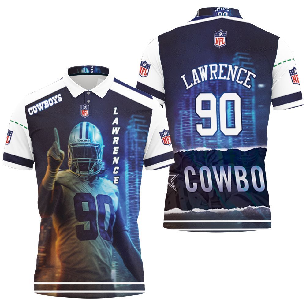 Dallas Cowboys Demarcus Lawrence 90 3D Polo Shirt