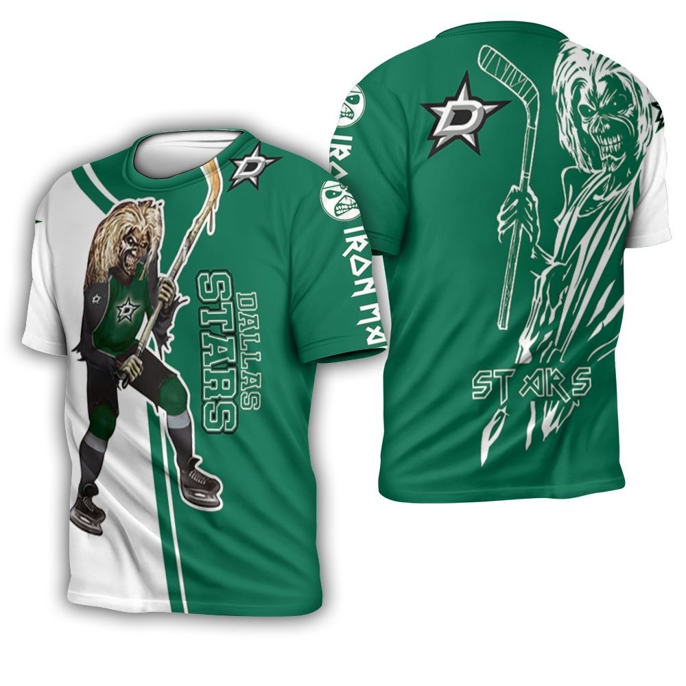 Dallas Stars And Zombie For Fan 3D T-Shirt