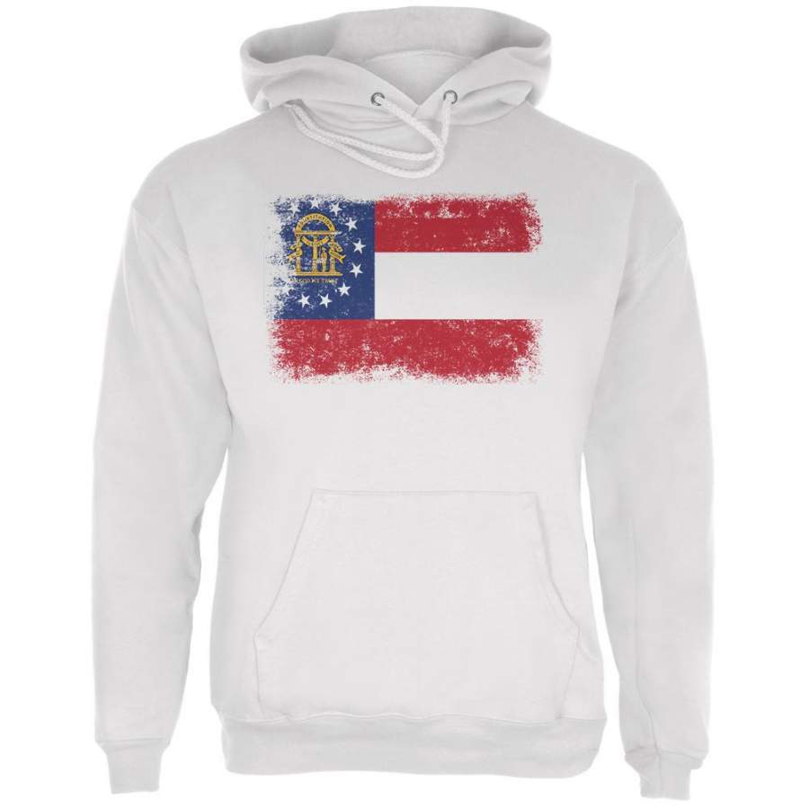 Born and Raised Georgia State Flag Mens Hoodie