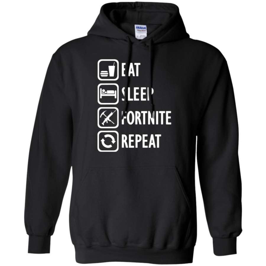 AGR Eat Sleep Fortnite Repeat For Gamer Fortnite Battle Royale Hoodie