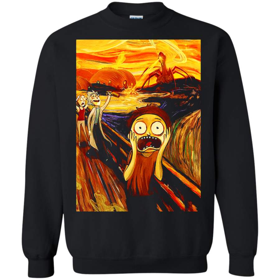 AGR Rick And Morty The Scream Painting Mashup Sweatshirt