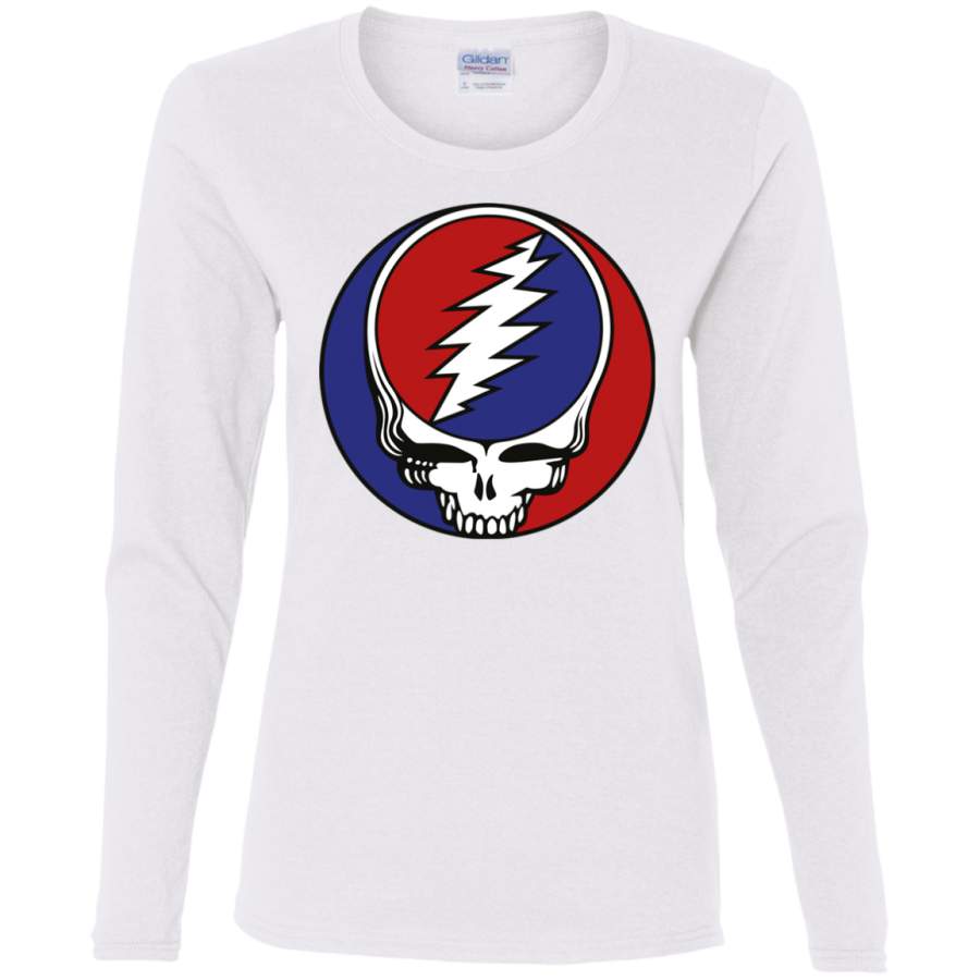 AGR Grateful Dead Logo Ladies’ Cotton LS T-Shirt