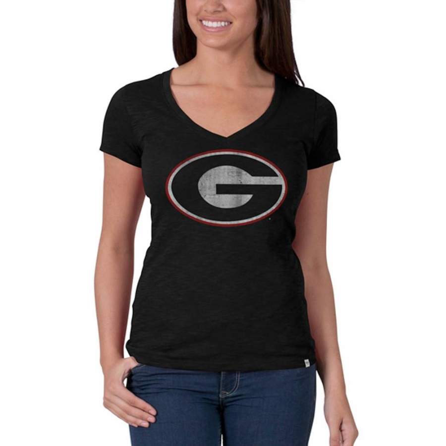 Georgia Bulldogs – Scrum Premium V-Neck Juniors T-Shirt