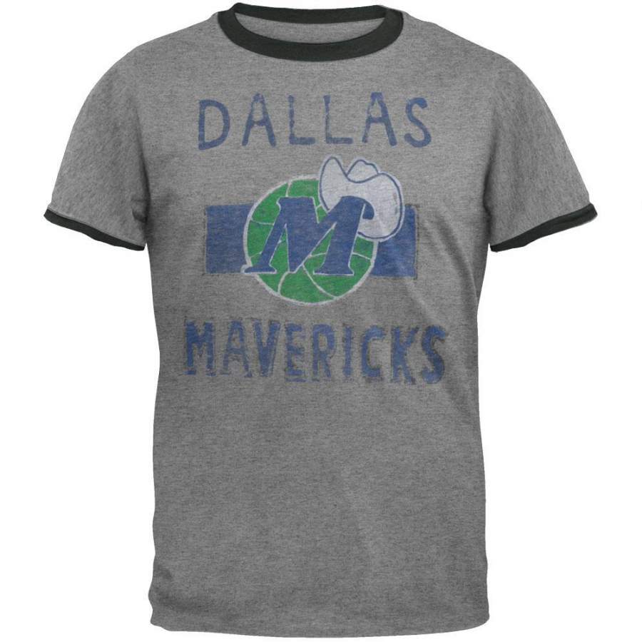 Dallas Mavericks – Classic Logo Soft Ringer T-Shirt