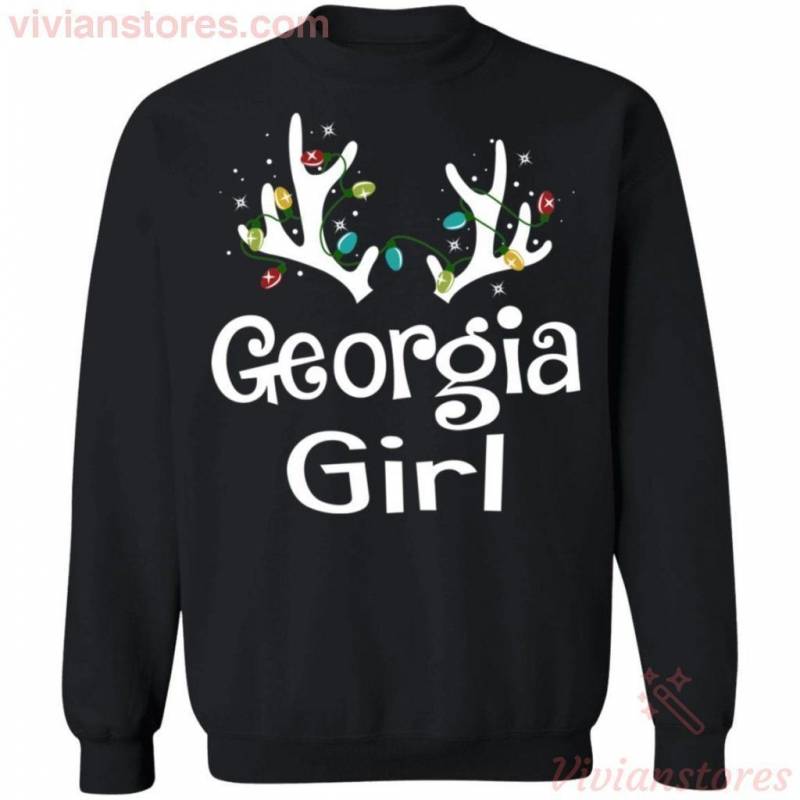 Christmas Reindeer Georgia Girl Sweatshirt Lovely Xmas Shirt MT10