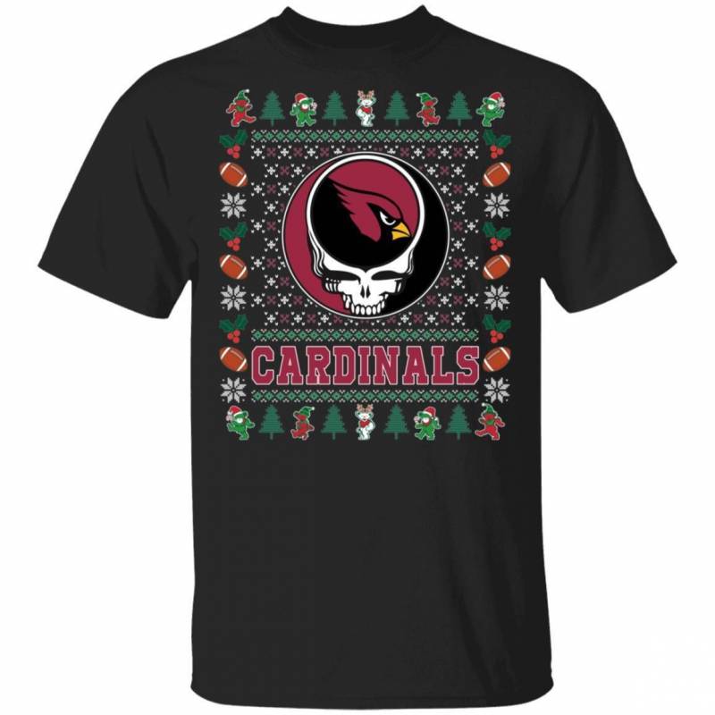 Cardinals T-Shirt Christmas Grateful Dead Deadhead Tee VA08