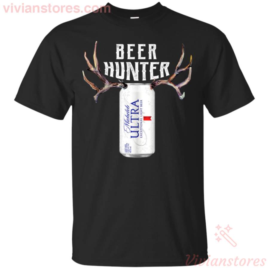 Beer Hunter Michelob Ultra Funny Hunting Beer Reindeer T-Shirt