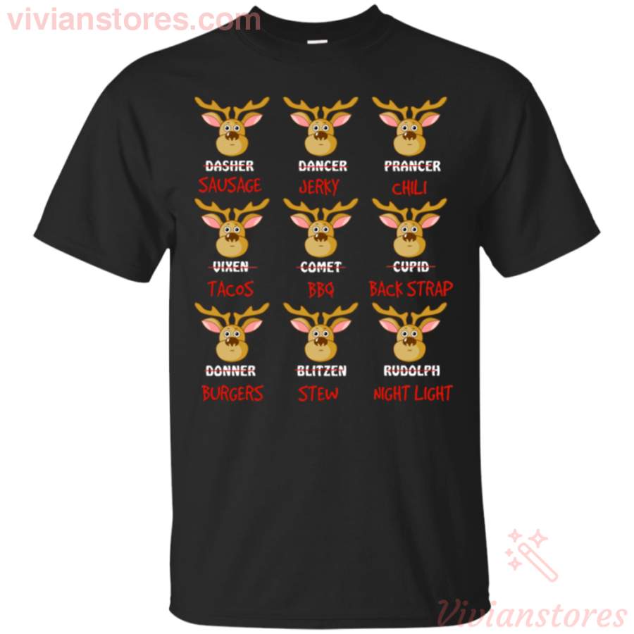 Funny Deer Hunting Reindeer Christmas T-Shirt