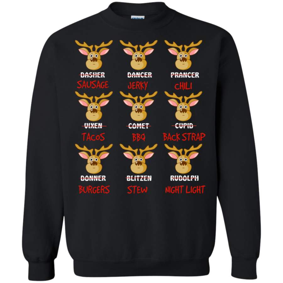 Funny Deer Hunting Reindeer Christmas Sweatshirt