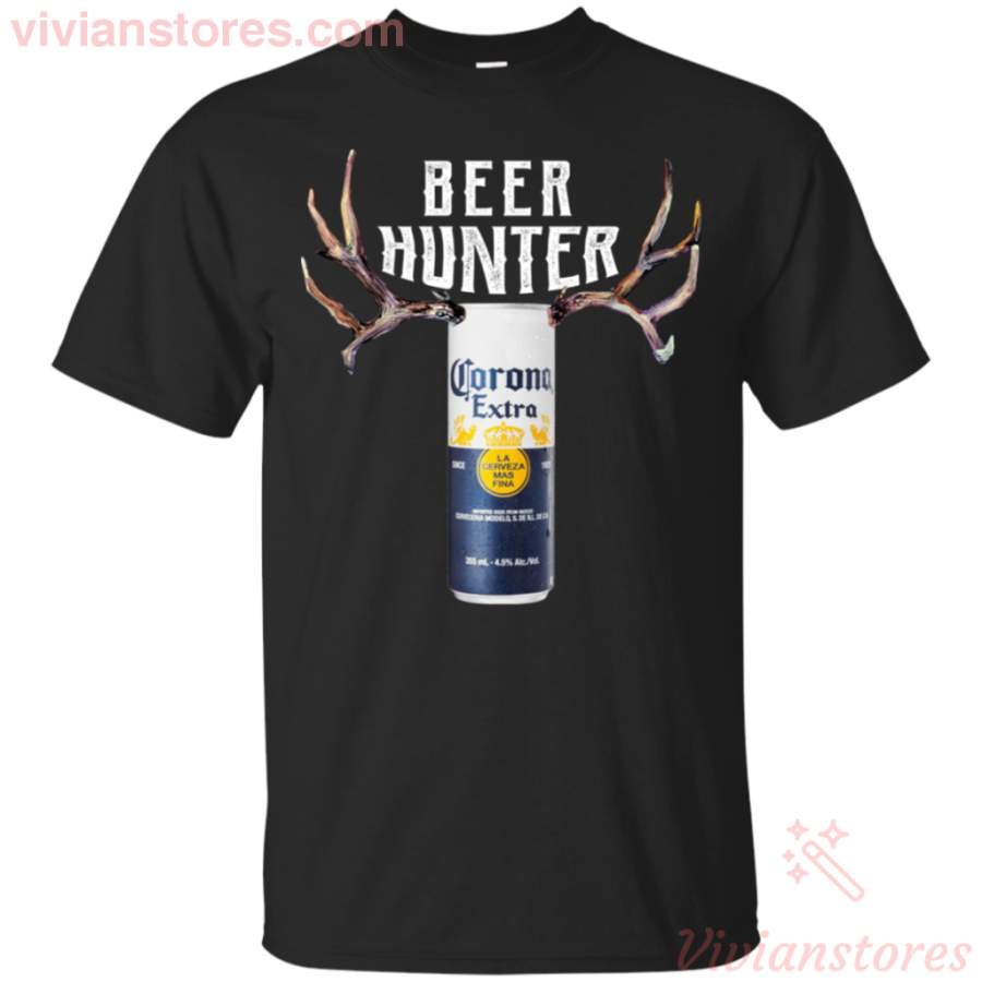 Beer Hunter Corona Funny Hunting Beer Reindeer T-Shirt