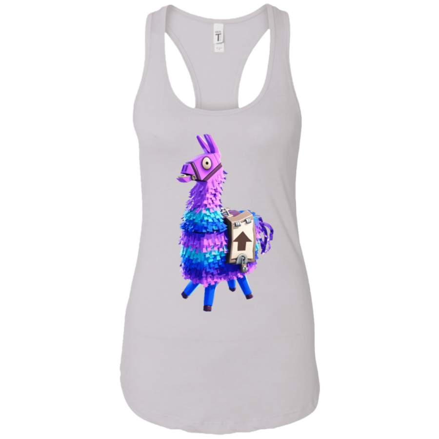 Fortnite Llama Unicorn 3D Creative Ladies Racerback Tank