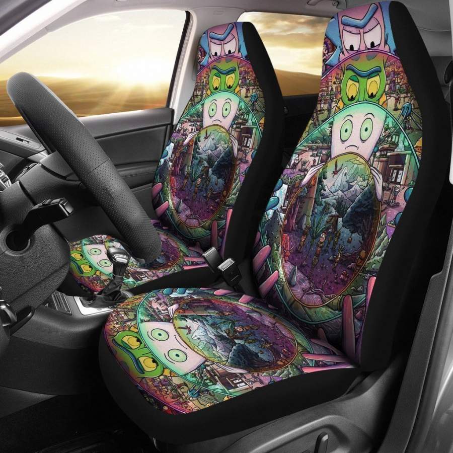 Car Seat Covers Rick And Morty Cartoon Fan Gift