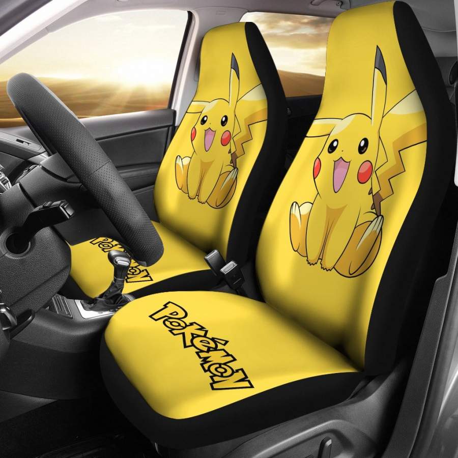 Cute Pikachu Car Seat Covers Pokemon Anime Fan Gift