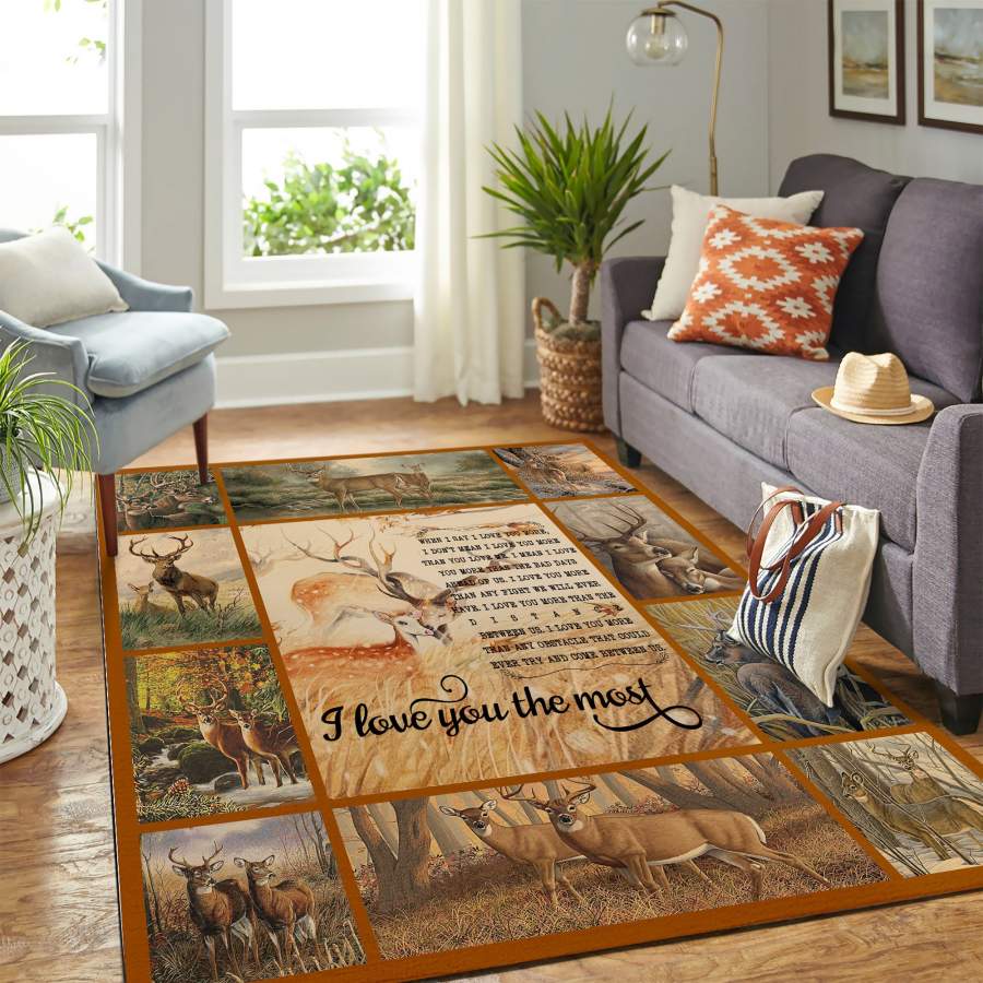 Deer Hunting Quilt Mk Carpet Area Rug – Home Decor – Bedroom Living Room D??cor