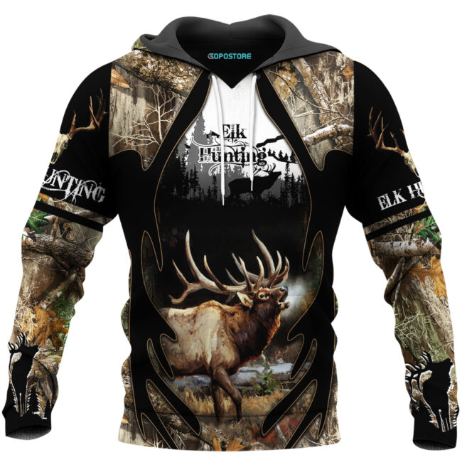 Elk Hunting 3D All Over Printed Shirts