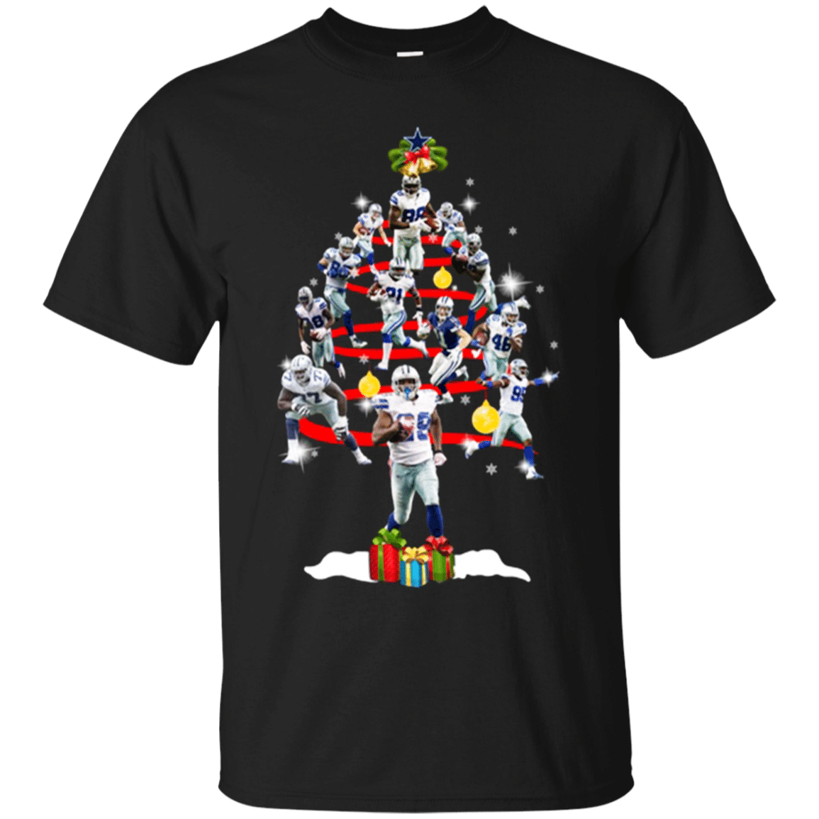 Check Out This Awesome Dallas Cowboys Players Christmas Tree G200 Gildan Ultra Cotton T-Shirt