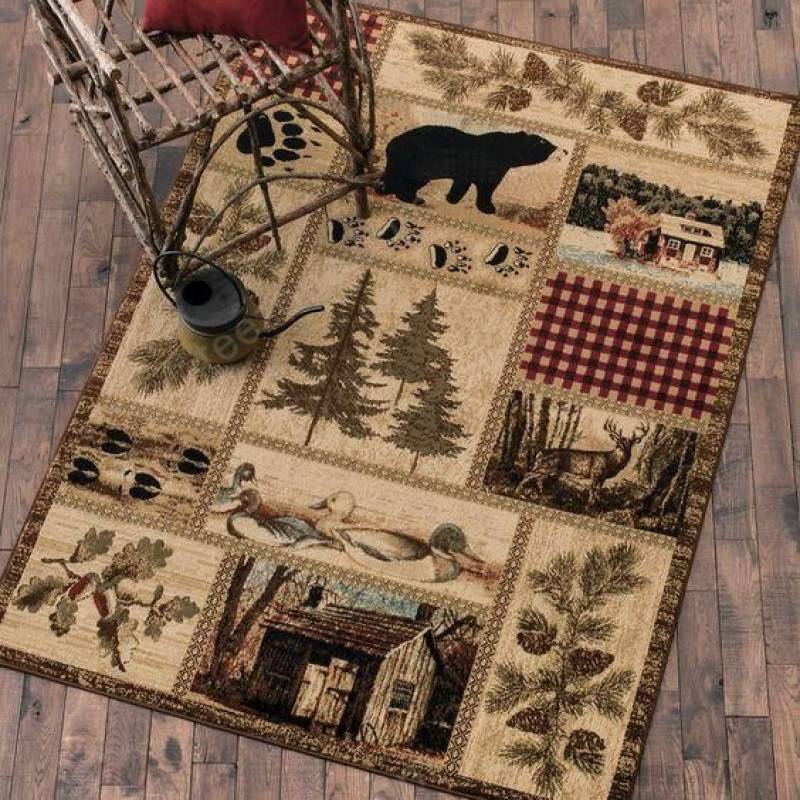 Bear Hunting Rustic Limited Edition Sku 264665 Rug