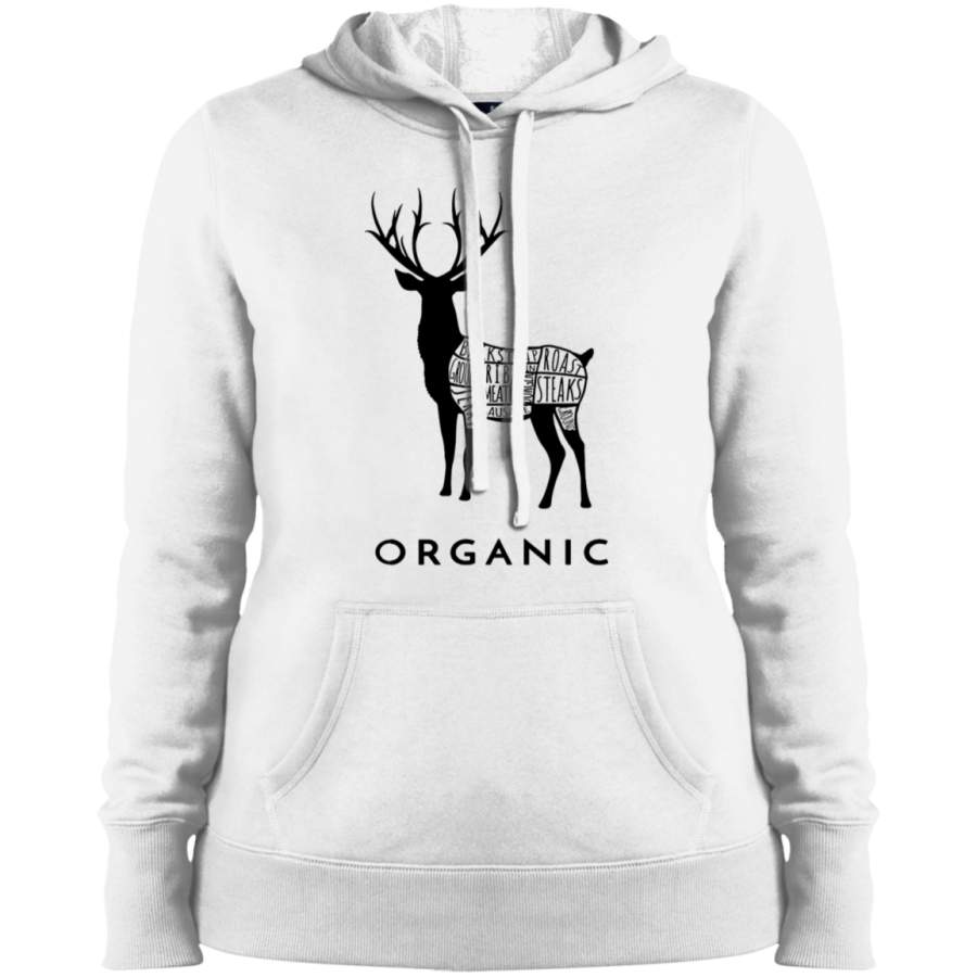 AGR Hunting Deer is Organic Cuts of Meat for Hunters Ladies’ Pullover Hooded Sweatshirt