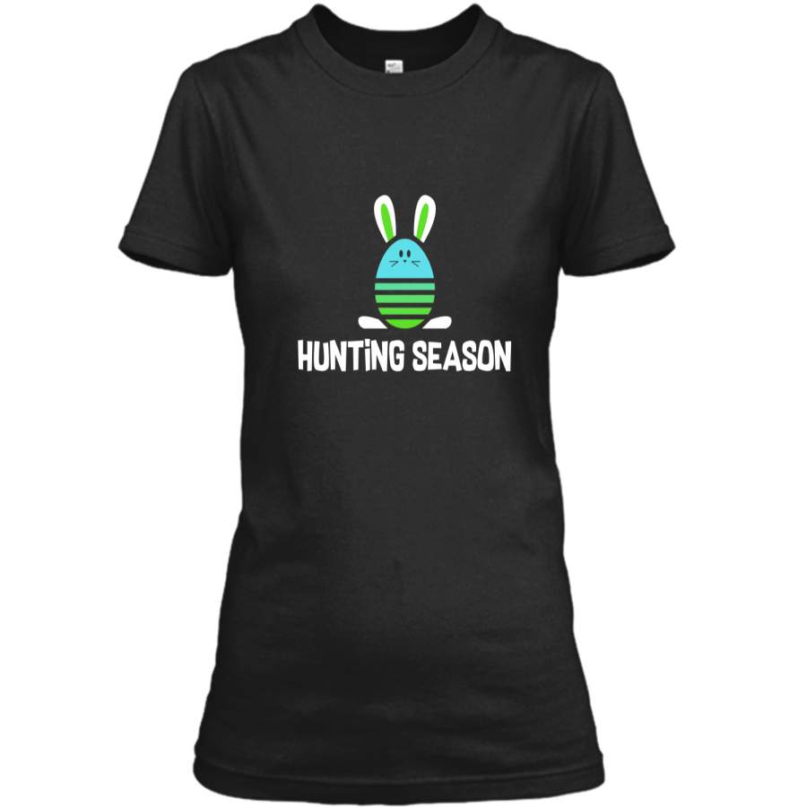 Easter Egg Bunny Shirt Hunting Season Blue Gift Ladies Custom