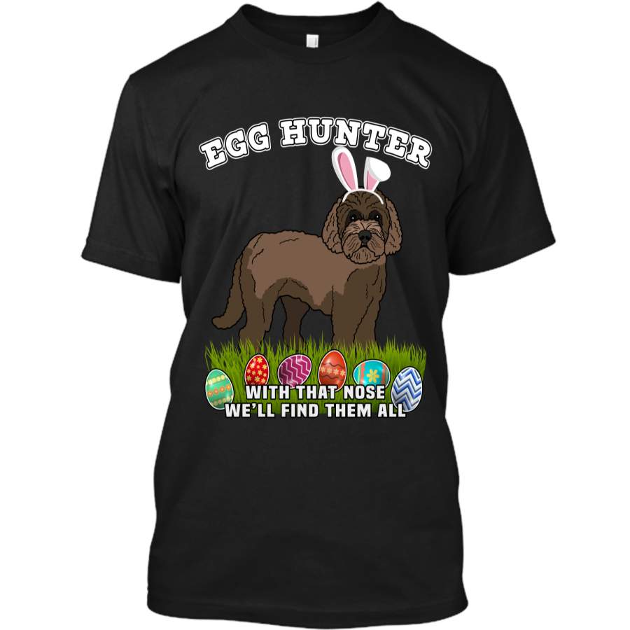 Easter Egg Hunting Dog T-Shirt Eggspert Labradoodle Custom Ultra Cotton