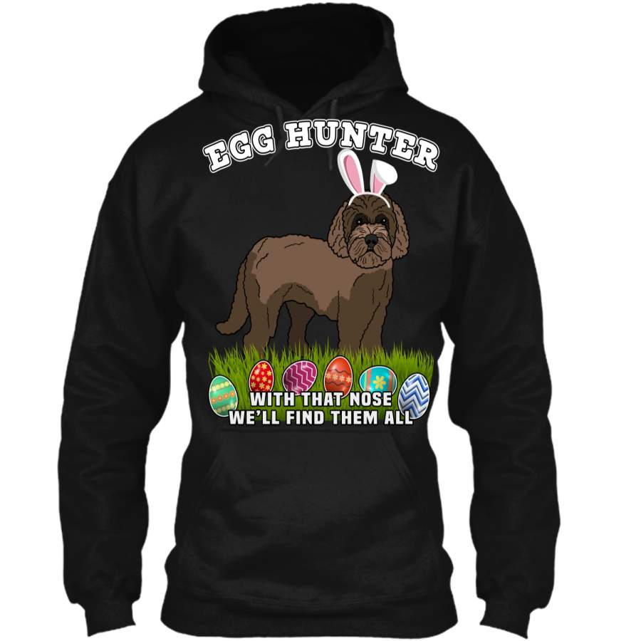 Easter Egg Hunting Dog T-Shirt Eggspert Labradoodle Pullover Hoodie 8 oz