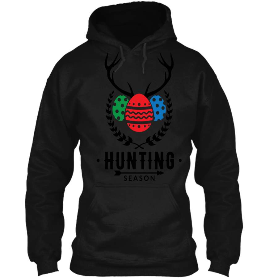 Easter Egg Hunter w Antlers Hunting Season T-Shirt Pullover Hoodie 8 oz