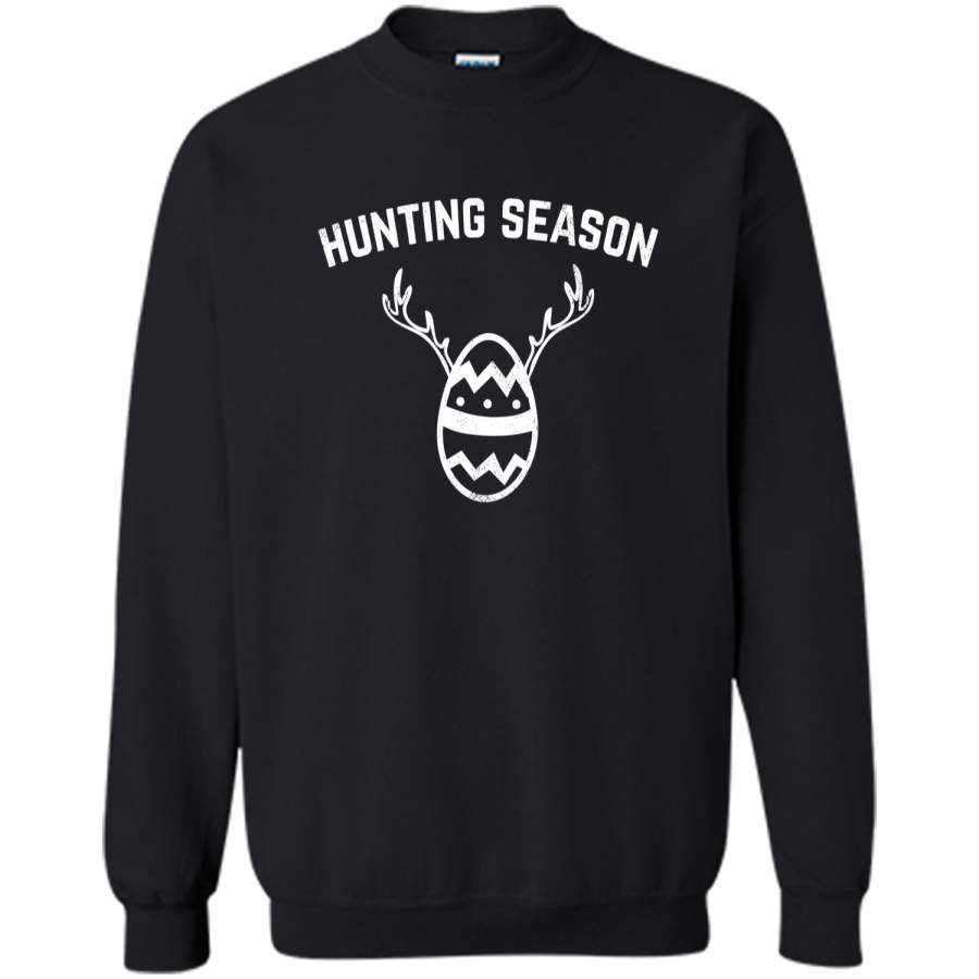 Funny Easter Egg Hunting Tshirt Hunting Season Printed Crewneck Pullover Sweatshirt 8 oz