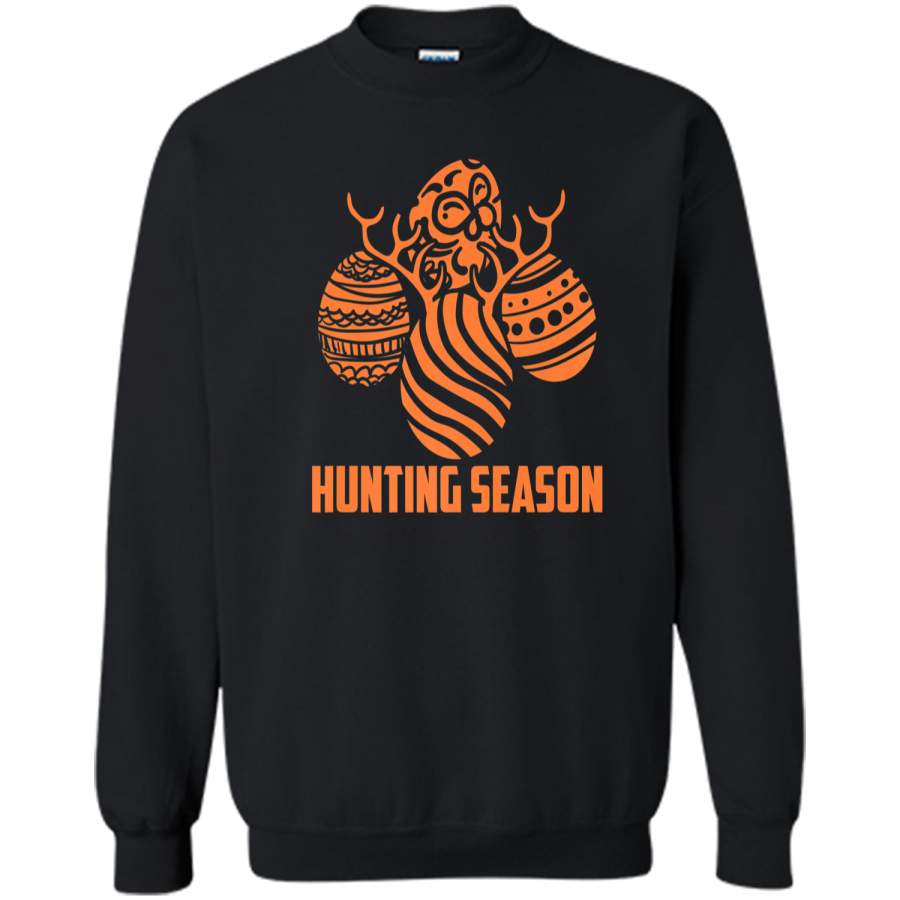 Funny Easter Egg Hunting Season Gift Shirt For Men And Women Printed Crewneck Pullover Sweatshirt 8 oz