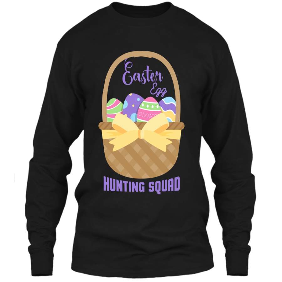 Cute Funny Happy Easter Shirt Egg Hunting Squad Season LS Ultra Cotton Tshirt