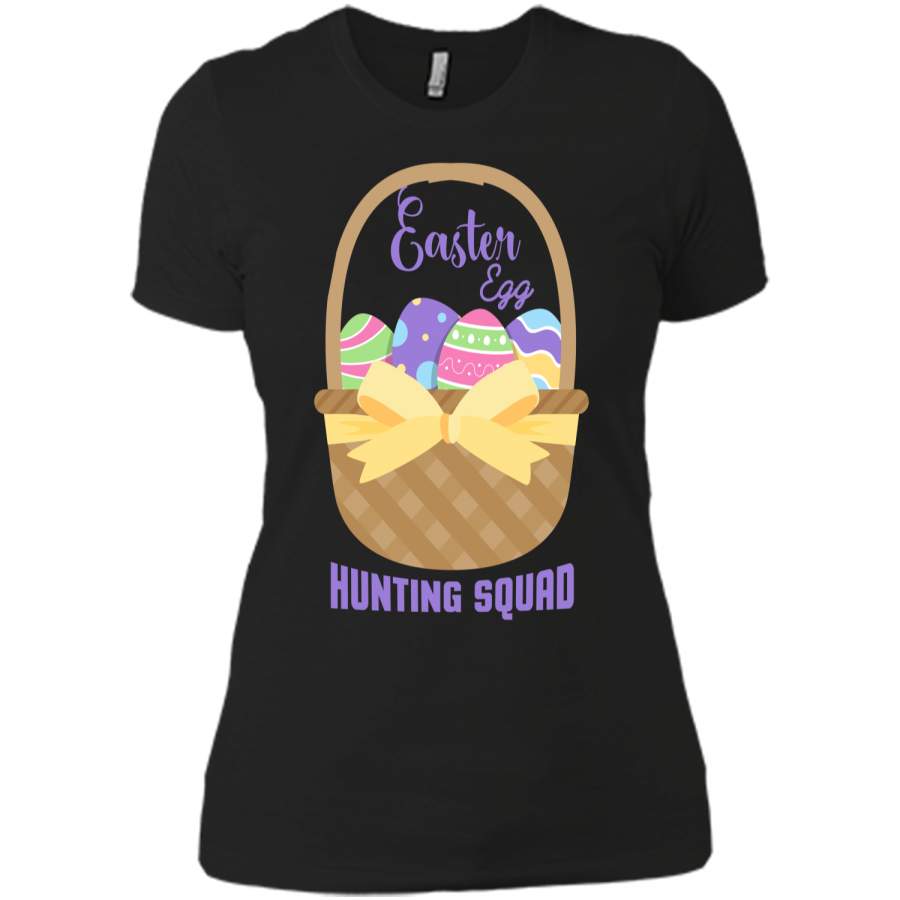 Cute Funny Happy Easter Shirt Egg Hunting Squad Season Next Level Ladies Boyfriend Tee