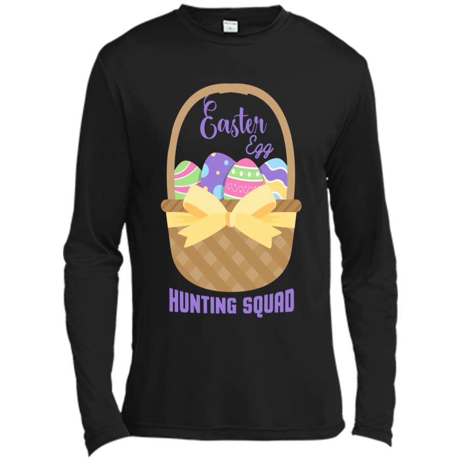 Cute Funny Happy Easter Shirt Egg Hunting Squad Season Long Sleeve Moisture Absorbing Shirt