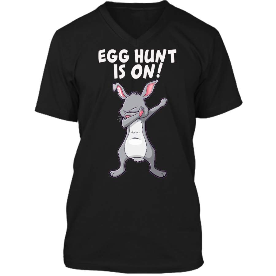 Egg Hunt Is On Easter Shirt – Easter Egg Hunting Shirt Mens Printed V-Neck T