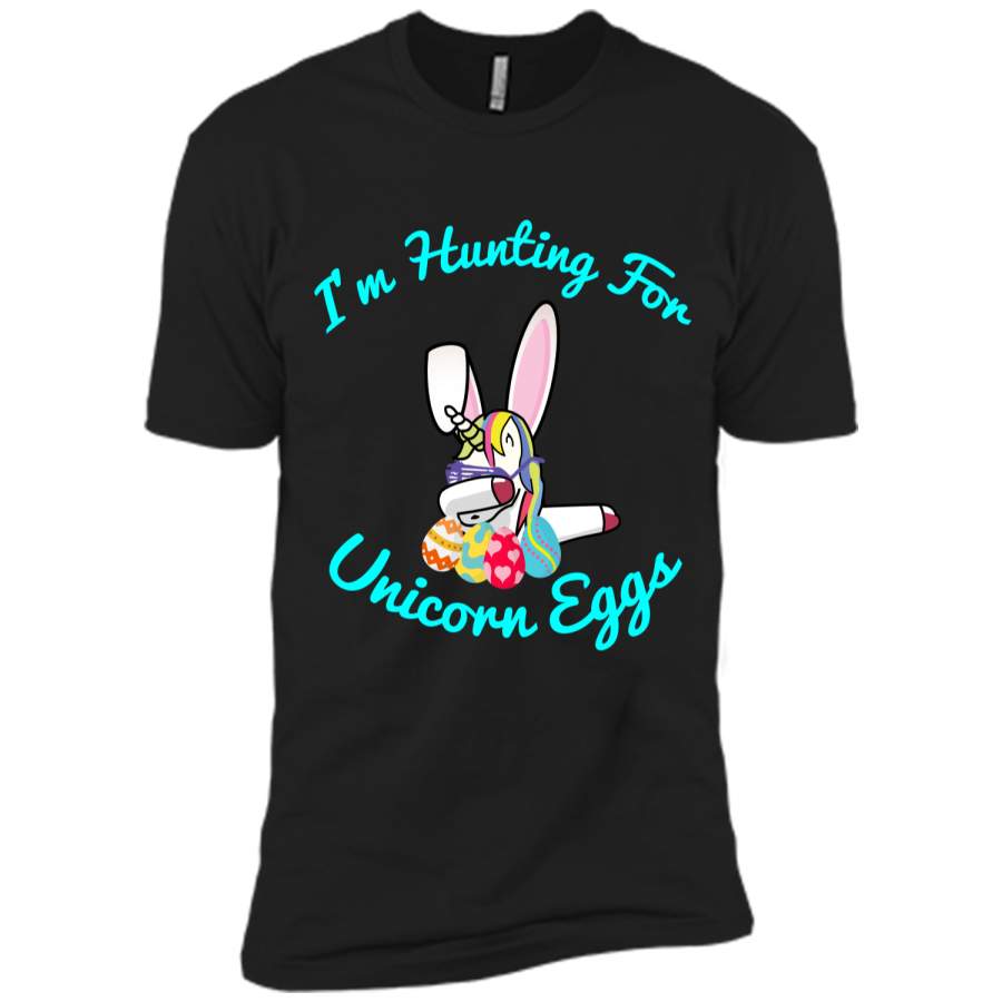 Easter Unicorn Shirt Im hunting for Unicorn eggs Next Level Premium Short Sleeve Tee