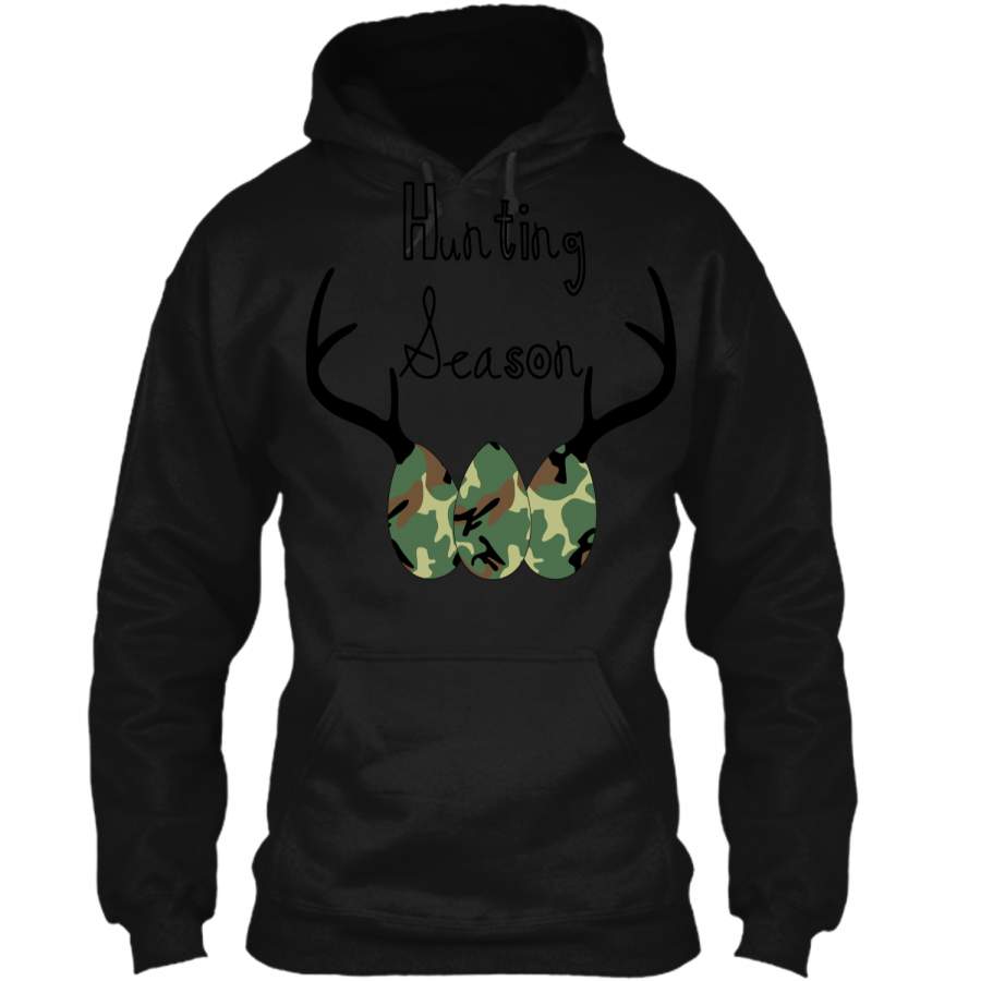 Camo Easter Egg Hunting Season Deer Horn T-shirt Pullover Hoodie 8 oz