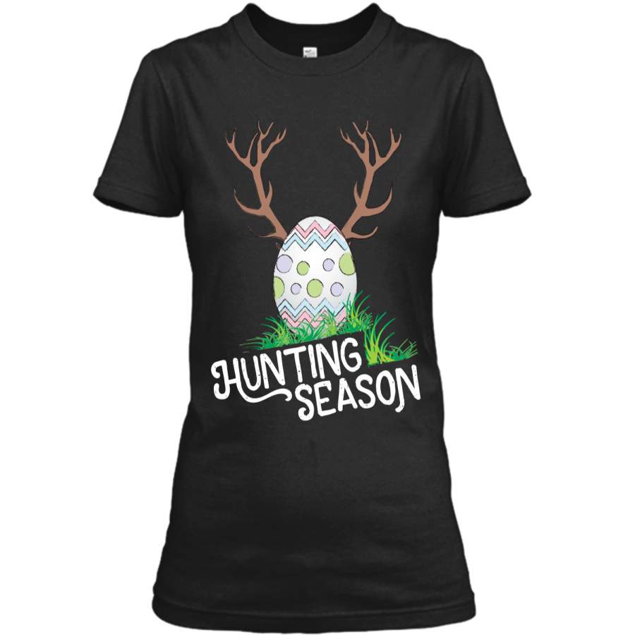 Easter Egg Hunt Hunting Season Funny T-Shirt Ladies Custom