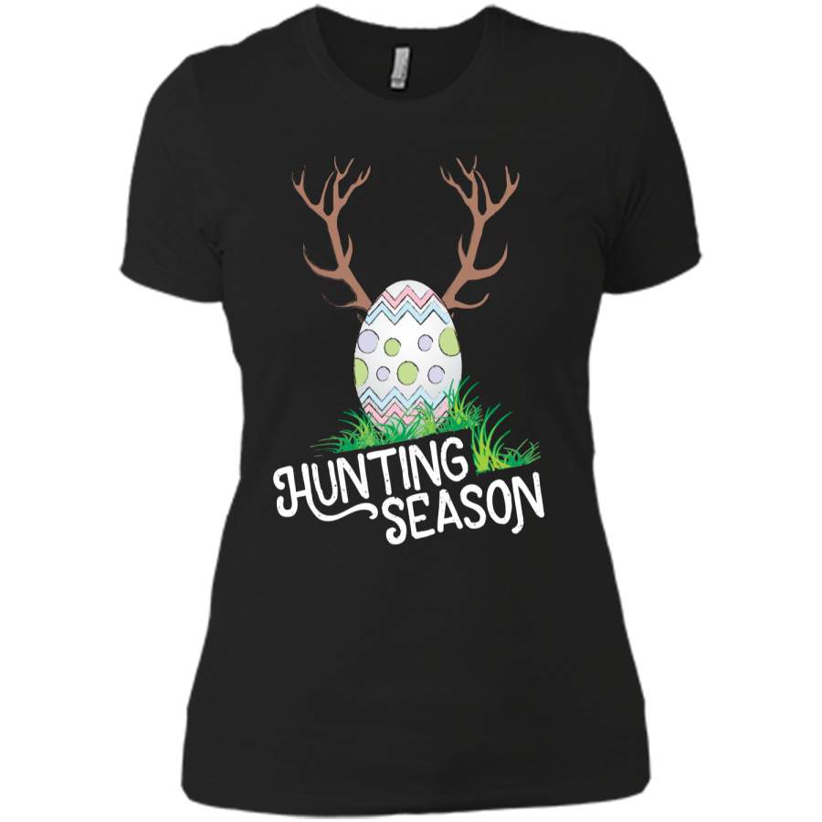 Easter Egg Hunt Hunting Season Funny T-Shirt Next Level Ladies Boyfriend Tee