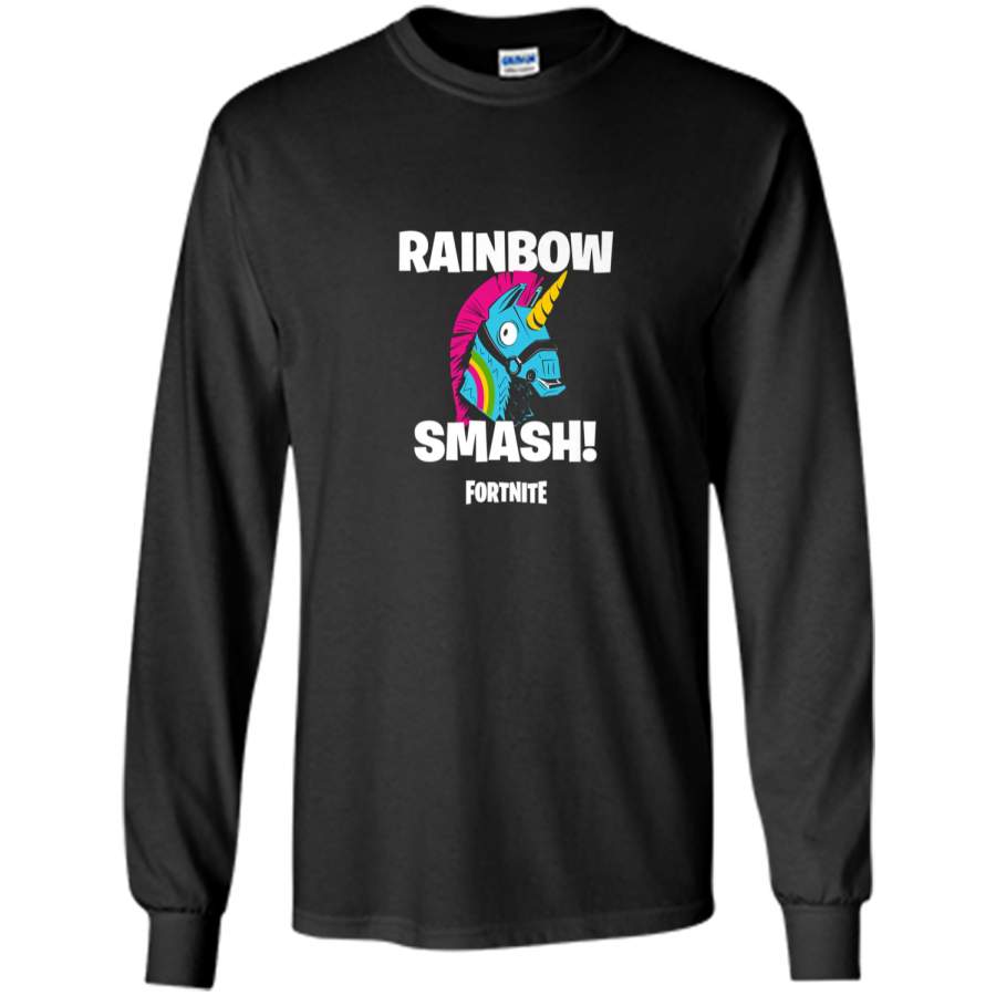 Fortnite Rainbow Smash LS Ultra Cotton Tshirt