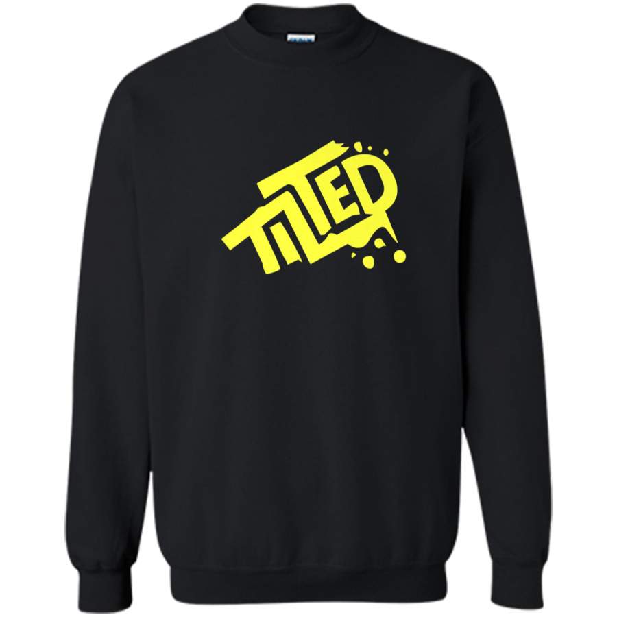 Fortnite Tilted (Yellow Logo) Printed Crewneck Pullover Sweatshirt