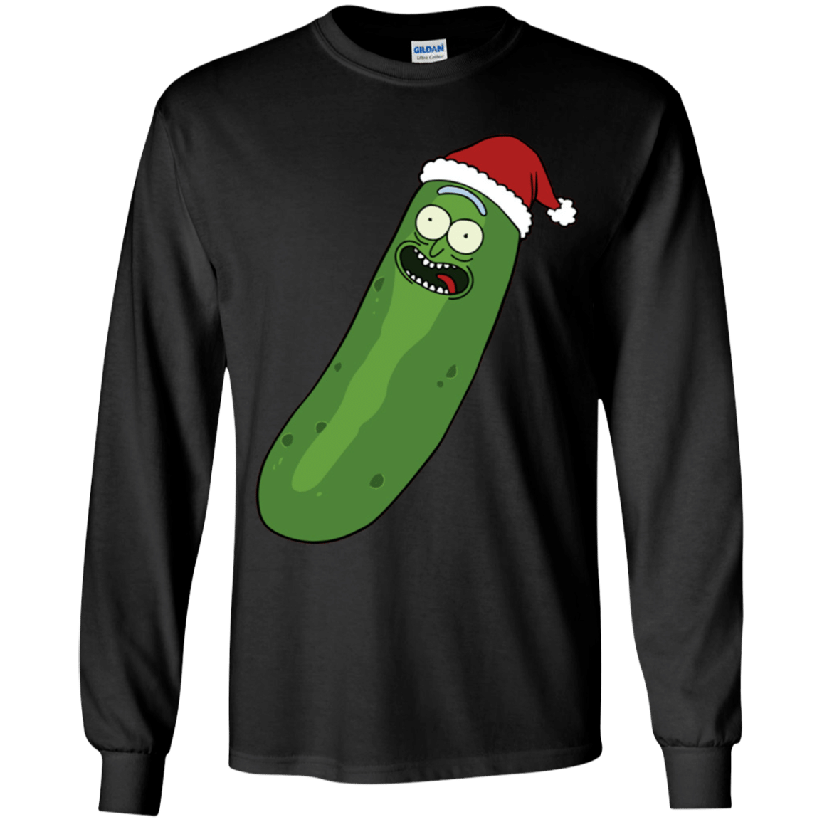 Buy Rick And Morty – Christmas Hat Pickle Rick T Shirt Youth Ls Shirt