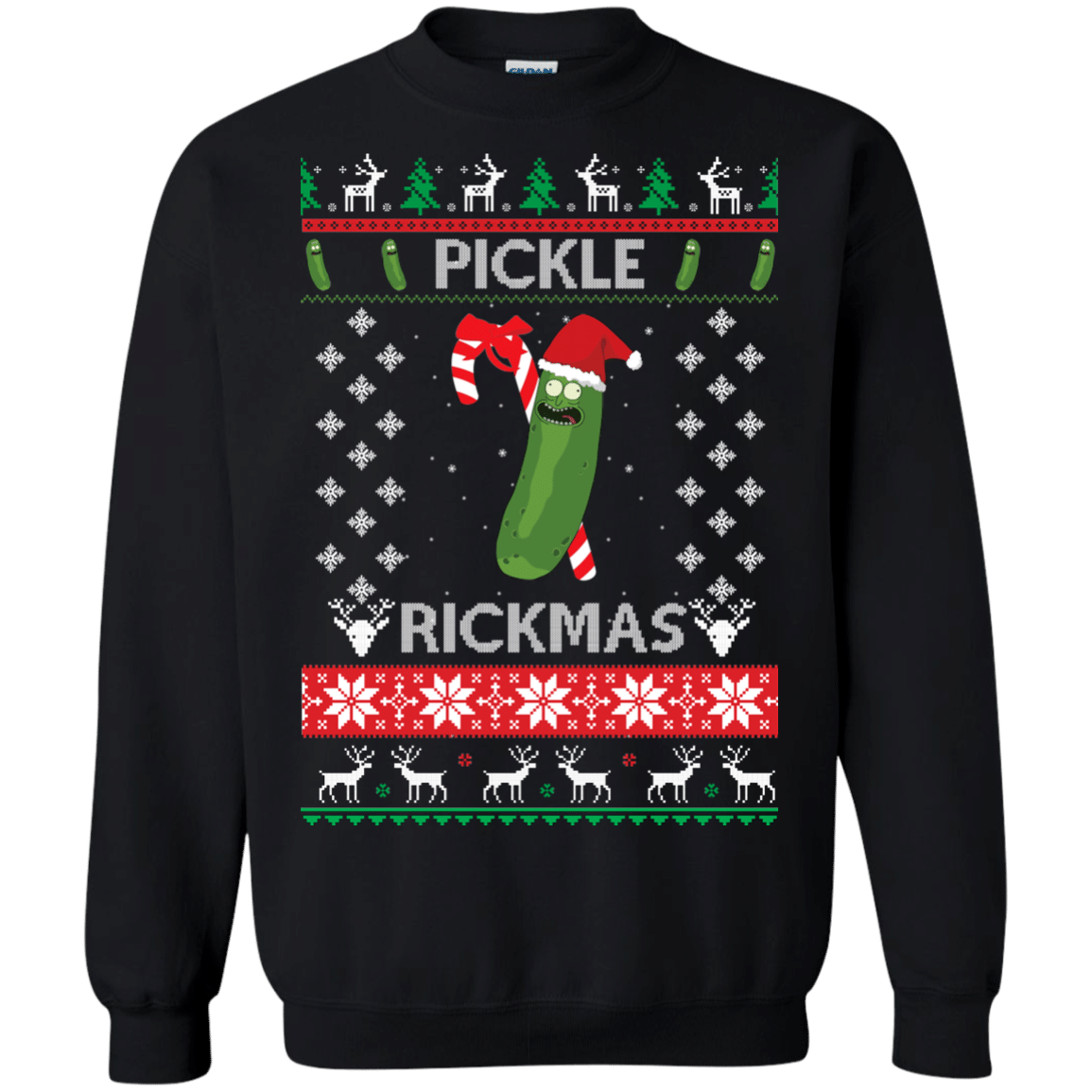 Buy Rick And Morty Christmas Sweater – Pickle Rickmas Xmas Sweater