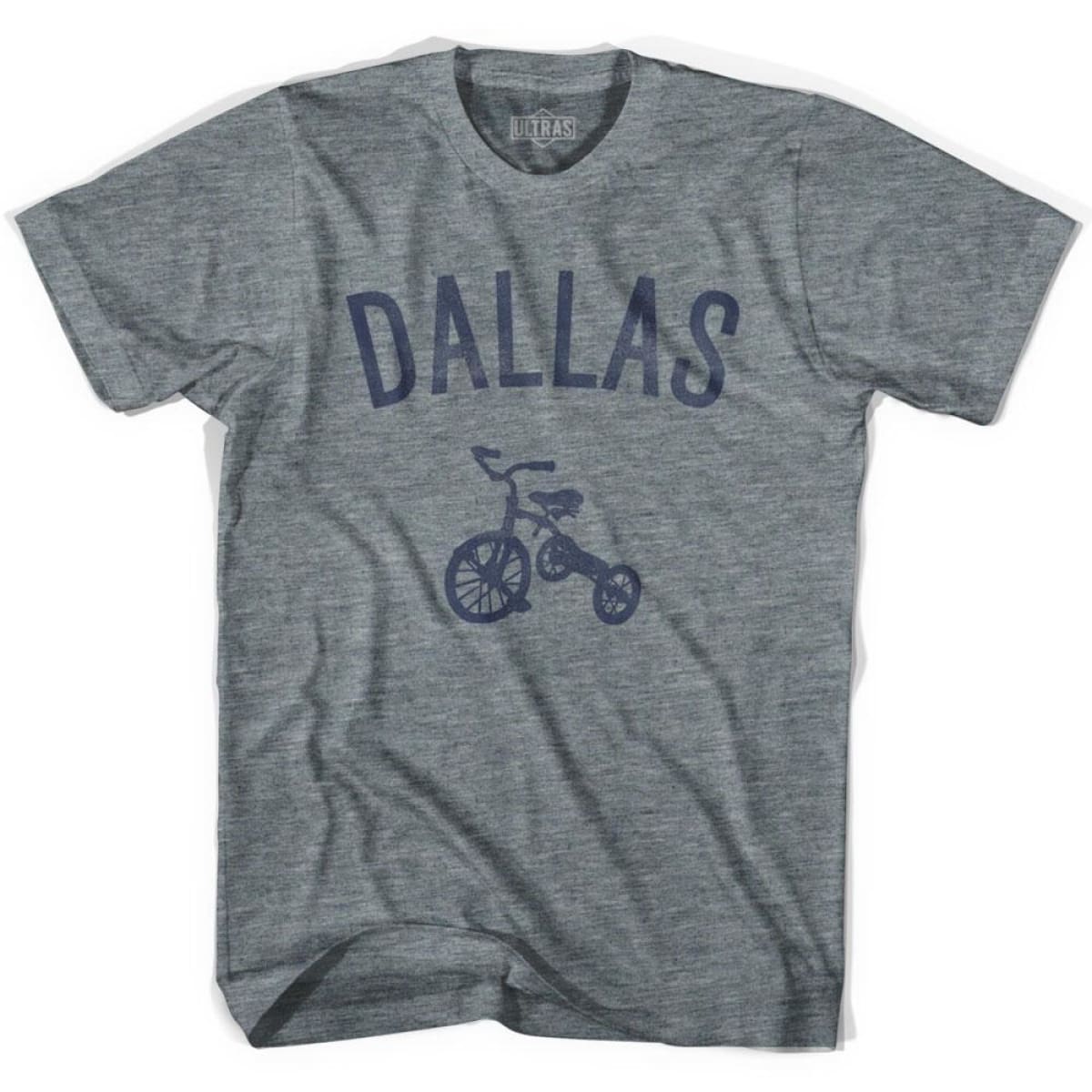 Dallas City Tricycle Adult Tri-Blend V-neck Womens T-shirt