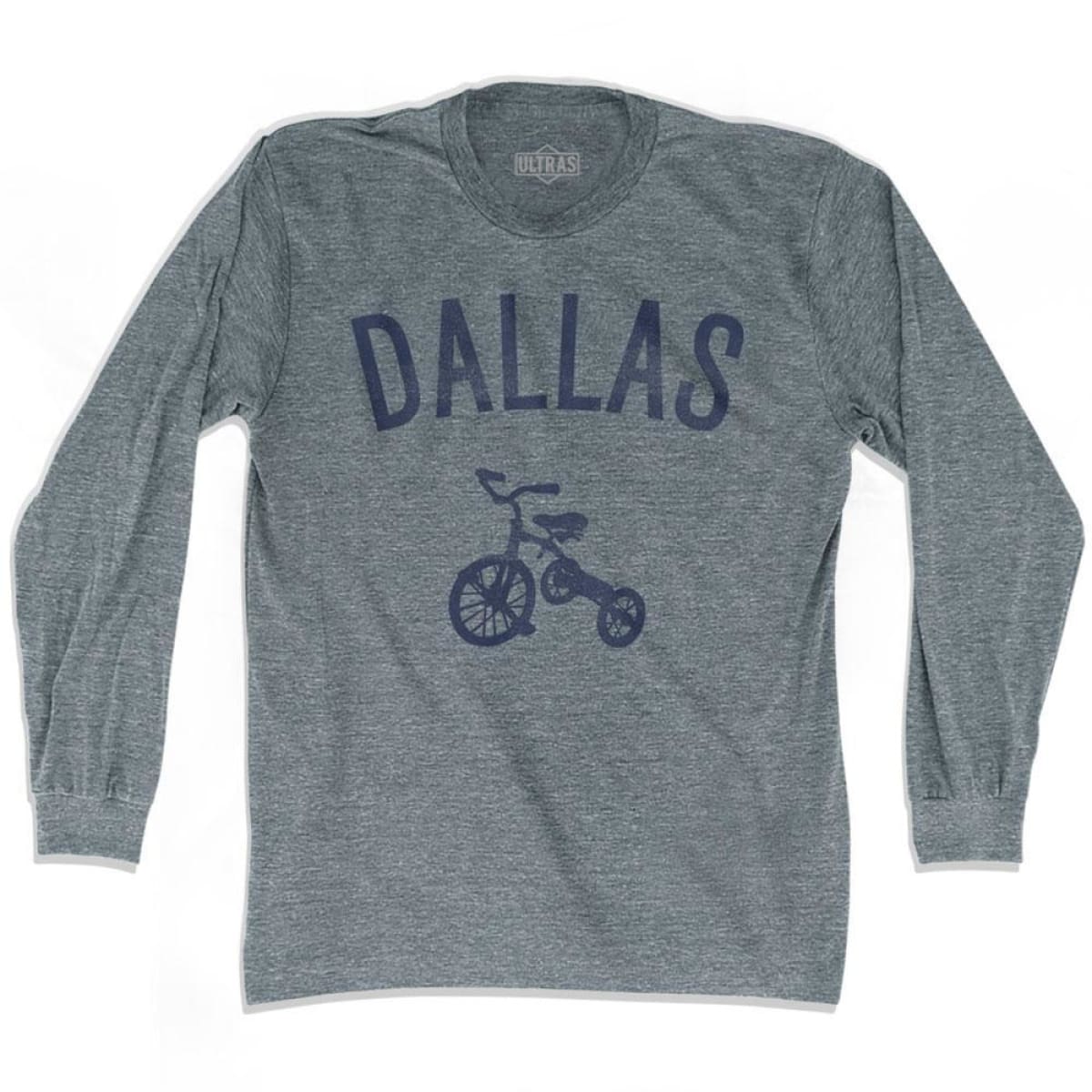 Dallas City Tricycle Adult Tri-Blend Long Sleeve T-shirt